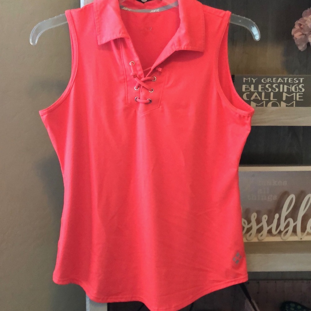 Ladies Jofit Lace Up Golf Shirt - M